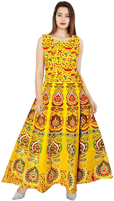 Kuberdisha Anarkali Gown(Yellow)