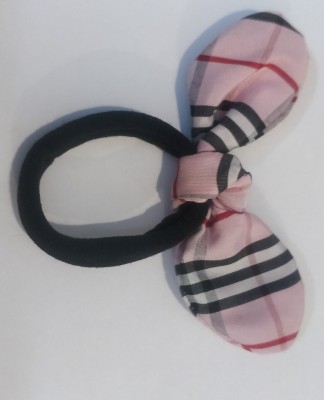 IBDA Checkered and Wired Bunny Ear , Embraced with Exquisite Urban Design (Pack of 01), Hair Bands, Hair Accessories, Handmade. Rubber Band(Black, Pink, White)