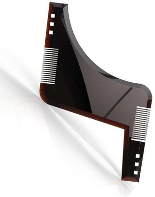Frackson Black 1 Pcs Beard Shaping Template and Beard Comb All-In-One Tool for Men