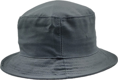 ZACHARIAS Fishermen Cotton Bucket Hat Cap(Dark Grey, Pack of 1)