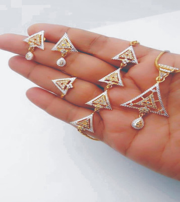 Pihoo Enterprise Alloy Gold-plated Gold, Silver Jewellery Set(Pack of 1)