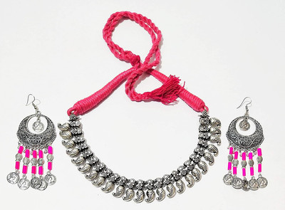 JDDCART Alloy Silver, Black Jewellery Set(Pack of 1)