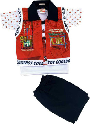 Corp Wed Baby Boys & Baby Girls Casual T-shirt Pant, Jacket(White)