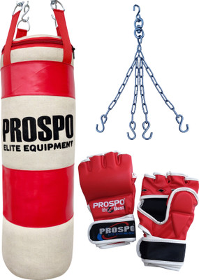 PROSPO Canvas Kit Red Filled With Red Glove Fitness Accessory Kit Kit