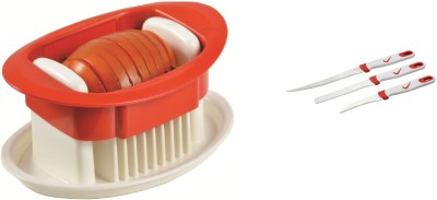 AMAZE ACTIONWARE New Tomato Slicer & 3-Piece Knife Set (CMB) Kitchen Tool Set(Multicolor, Baking Tools)