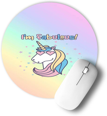 infinity interiors Printed Designer Anti Skid Round Gaming Foldable with Nonslip Base for Laptop & Desktop/Computer etc_094 Non Slip Base Mousepad(Multicolor)