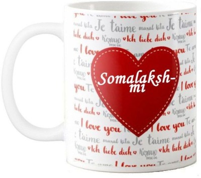 GNS I Love You Somalakshmi Romantic Wish 98 Ceramic Coffee Mug(330 ml)