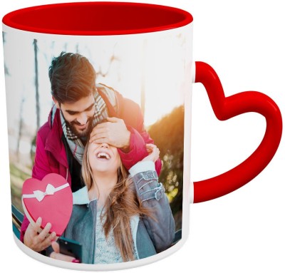 k1gifts Heart Handle Red For Birthday ,wedding anniversary, valentine's day, mothers Day,father,s day,raakhi and all occasions Ceramic Coffee Ceramic Coffee Mug(300 ml)