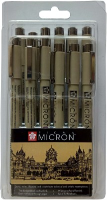 SAKURA Pigma Micron 12 Pens (Black Ink) Set-B for Calligraphy(Pack of 12, Black)