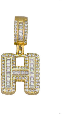 ZIVOM H-Pendant Only Gold-plated Cubic Zirconia Copper Pendant
