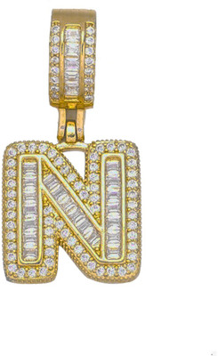 ZIVOM N-Pendant Only Gold-plated Cubic Zirconia Copper Pendant