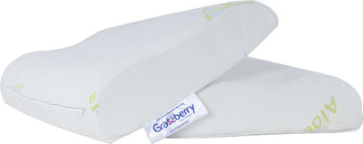 Grassberry Latex Geometric Sleeping Pillow Pack of 2(White)