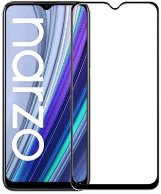 HOBBYTRONICS Edge To Edge Tempered Glass for Realme Narzo 30A(Pack of 1)