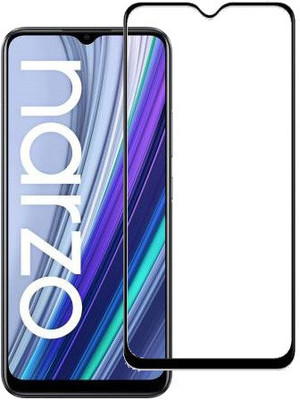 HOBBYTRONICS Edge To Edge Tempered Glass for Realme Narzo 30A(Pack of 1)