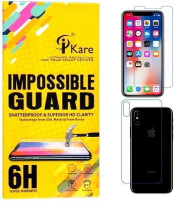 iKare Front and Back Screen Guard for Apple iPhone X, Apple iPhone XS(Pack of 2)