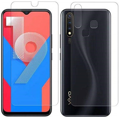 ELEF Front and Back Tempered Glass for Vivo Y19 Front Premium Tempered Glass Back 0.3mm Flexible Trink(Pack of 2)