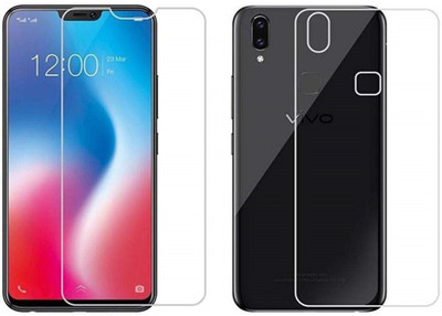 ELEF Front and Back Tempered Glass for Vivo V9 Front Premium Tempered Glass Back 0.3mm Flexible Trink(Pack of 2)