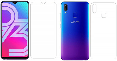 ELEF Front and Back Tempered Glass for Vivo Y93 Front Premium Tempered Glass Back 0.3mm Flexible Trink(Pack of 2)