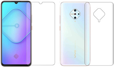 ELEF Front and Back Tempered Glass for Vivo S1 Pro Front Premium Tempered Glass Back 0.3mm Flexible Trink(Pack of 2)