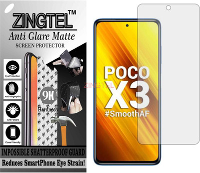ZINGTEL Impossible Screen Guard for XIAOMI POCO X3 (Shatterproof Matte)(Pack of 1)