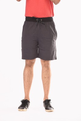 Penguin Solid Men Black Bermuda Shorts