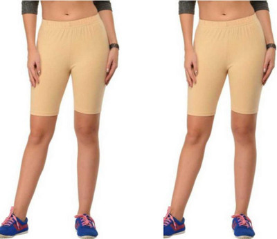ARSHEEN ADORE Solid Women Beige Cycling Shorts