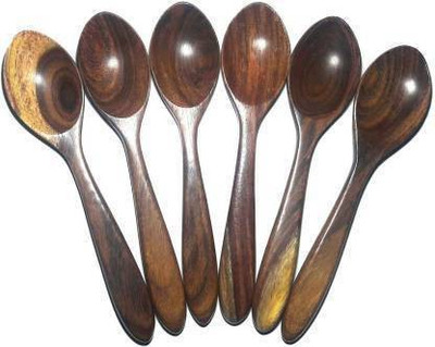 manzees Wooden Table Spoon Set(Pack of 6)