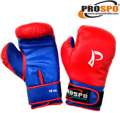 PROSPO Boxing Gloves for Kids, Boxing Gloves with Wraparound Velcro Strap, Size 8oz Boxing Gloves(RED-BLUE)