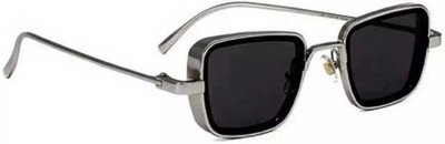 shadz Retro Square Sunglasses(For Men & Women, Black)