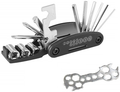 ShreNik Multi Functional Took Kit for Cycle Repair Foldable Allen Key & Spanner Combo Cycling Cycling Repair Tool