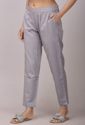Tanusiya Regular Fit Women Grey Trousers