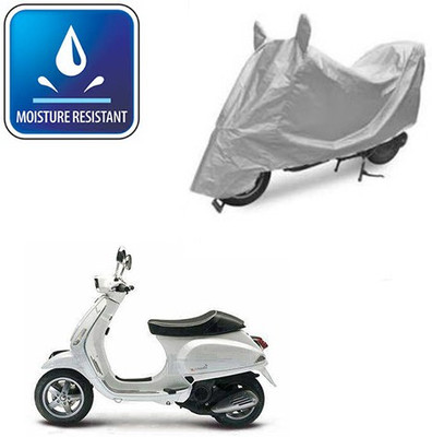 Feel heaven Two Wheeler Cover for Piaggio(Piaggio Vespa, Silver)