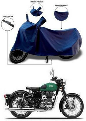 CarryAge Waterproof Two Wheeler Cover for Royal Enfield(Bullet 350, Blue)