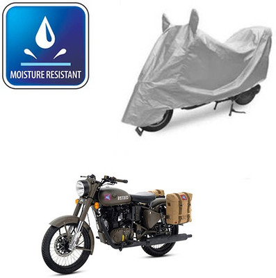 Feel heaven Two Wheeler Cover for Royal Enfield(Classic 500, Silver)