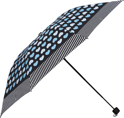 SFAB 3 Fold Digital Printed Rain and Sun Protective Umbrella(Green)