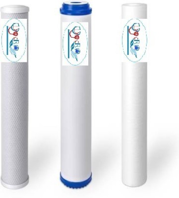 DOC RO 20 inch Filter Set (PP Spun 5 Micron, Granular Activated Carbon GAC, Carbon Block CTO) RO and Water purifiers up to 50 LPH and 100LPH Solid Filter Cartridge(5, Pack of 3)