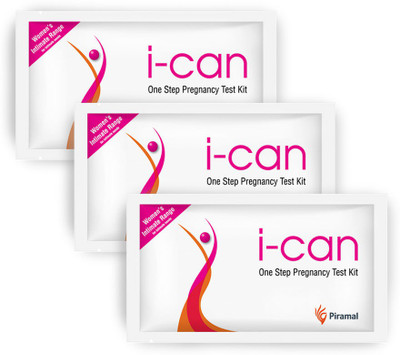 i-can One Step at home Pregnancy Test Kit(3 Tests)