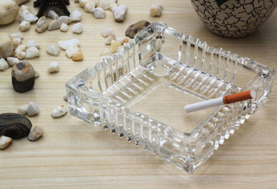 Swastik Housewares Glass Ashtray For Decorated White Glass Ashtray(Pack of 1)