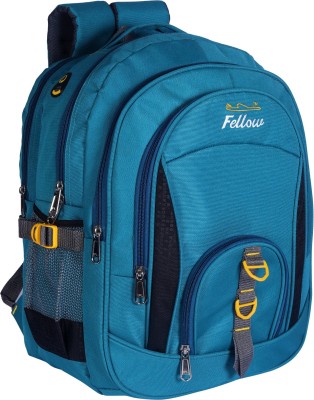 fellow Large 45 L Laptop Backpack Large 45L laptop backpack with high storage unisex waterproof backpack with reflective strip and made with polyster used for |college bag||school bag||travel bag||casual bag| in (blue & black) color (Blue, Black) 45 L Backpack(Blue, Black)