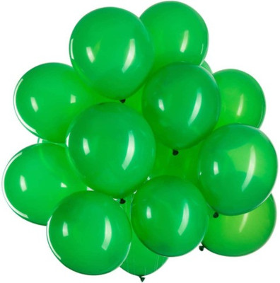 Jolly Party Solid Vibrant Colous Combo Pack of 50 Balloons - Green Balloons Combo Balloon(Green, Pack of 50)