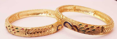 JSD Metal Gold-plated Bangle Set(Pack of 2)