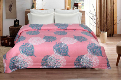 VAS COLLECTIONS Abstract Single AC Blanket for  Heavy Winter(Cotton, Pink)