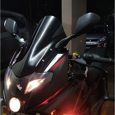 Sms traders Bajaj Pulsar- 220F Windshield Bike Headlight Visor