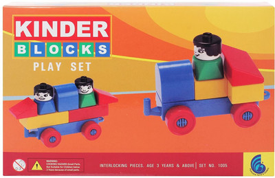 Olympia Games And Toys Kinder Blocks Play Set Blocks Transportation Learning Educational Construction Building Creative Interlocking Toy Game for Kids Age 3 Years and Above(Multicolor)