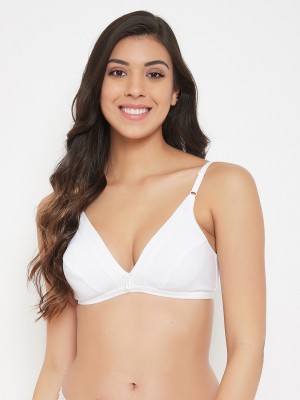 Clovia Women Plunge Non Padded Bra(White)