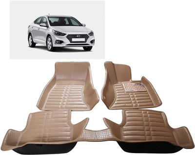 AYW Plastic 5D Mat For  Hyundai Verna Fluidic(Beige)