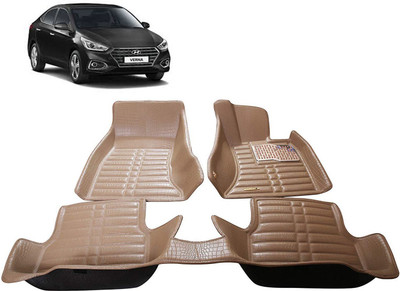 AYW Plastic 5D Mat For  Hyundai Verna Fluidic(Beige)