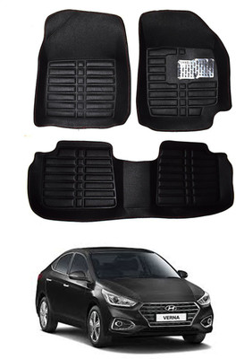 AYW Plastic 5D Mat For  Hyundai Verna Fluidic(Black)