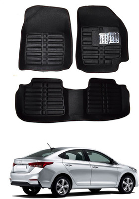 AYW Plastic 5D Mat For  Hyundai Verna Fluidic(Black)