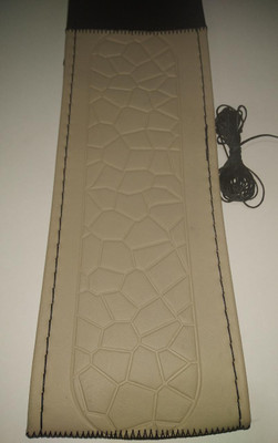 s mangalam Hand Stiched Steering Cover For Mini Kwid(beige & black, Leather)